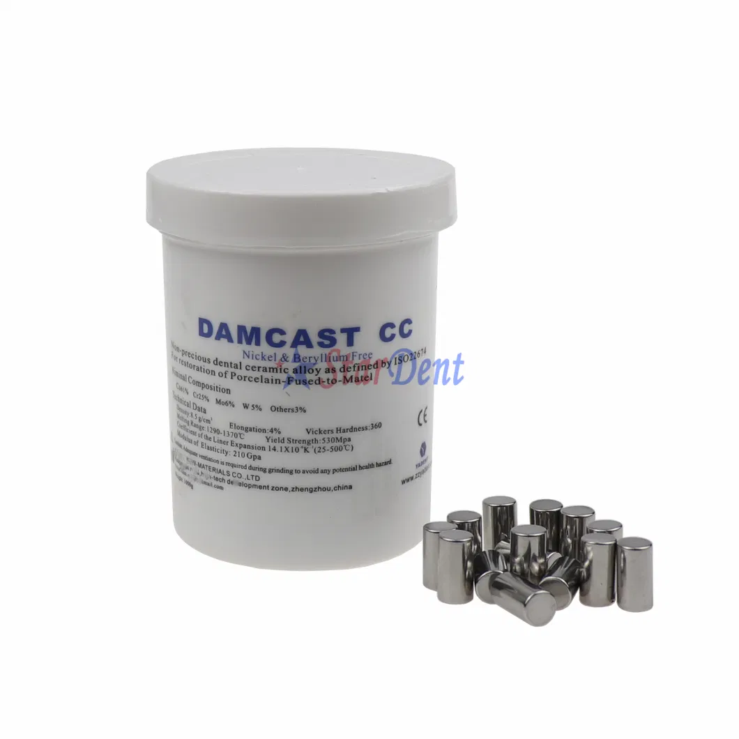 Damcast Cc Ceramic Alloy Nickel &amp; Beryllium Free Dental Material